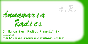 annamaria radics business card